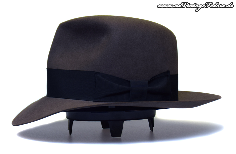Clipper Fedora smoke grey Indiana Jones Hut Hat from side