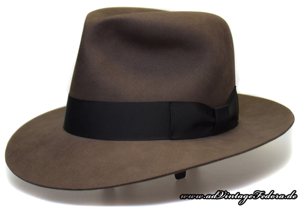 Smoke-grey Indiana Jones Fedora Hut Hat Crystal Skull