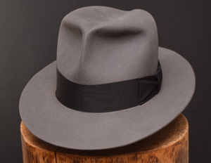 Clipper Fedora in stone grey