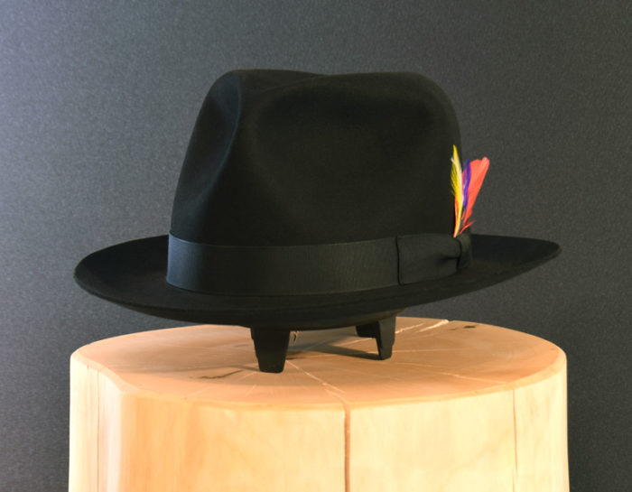 schwarzer biberfilz fedora