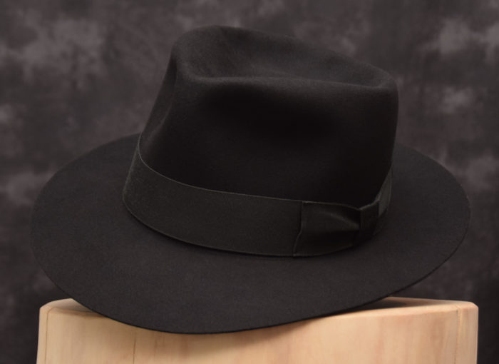4 diamond crease fedora hut hat beaver biber schwarz black 1