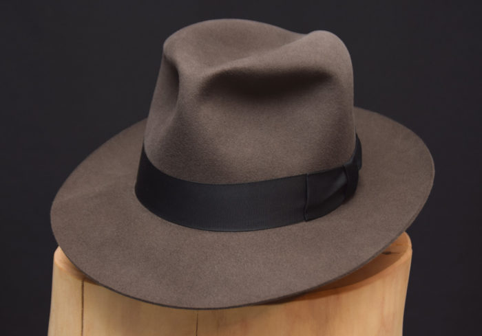 Harrison fedora hut hat smoke grey grau filz felt