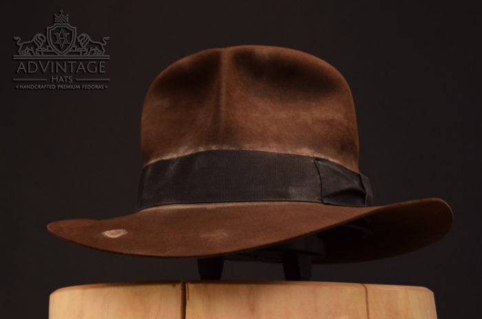 Streets of Cairo Indiana JOnes fedora hat hut sable, distressed felt