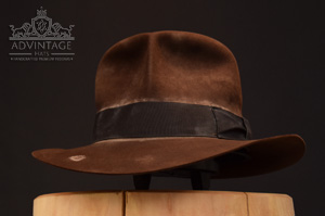 soc Indiana JOnes fedora hat hut sable, distressed felt