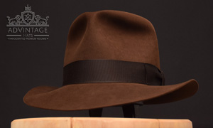 Crusader Fedora hat in True-Sable