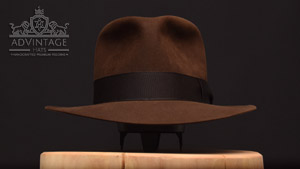 Temple Fedora Hat in True-Sable