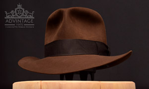 Crusader Fedora hat in True-Sable