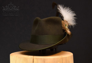 Traditional German Marksmen's Hat in moss-green