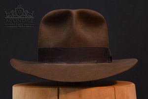 Crusader Fedora Hat in Sable (weathered)