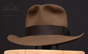 Crusader Fedora Hat in Light-Sable