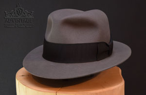 Trilby Hat in Stone-Grey