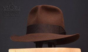 adVintage MasterPiece Fedora Hat im Raiders Style in True-Sable