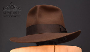 Raider Fedora hat in True-Sable without Raiders-Turn