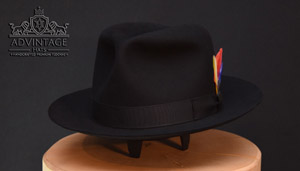 Custom Fedora Hat in black