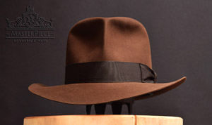 MasterPiece Raider Fedora Hat with Turn in True-Sable
