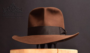 MasterPiece Raider Fedora HUt mit Turn in True-Sable