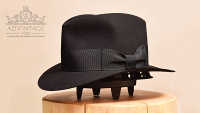 Custom Fedora Hat in black