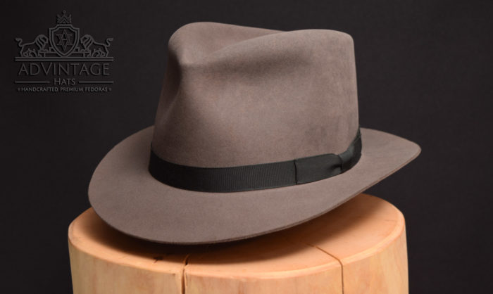 custom bespoke fedora hat beaver 100x hut schwarz grey grau