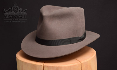 Custom Fedora hat in mouse-grey