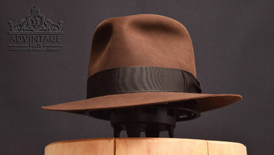 Temple Fedora hat in True-Sable