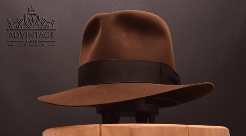 adVintage MasterPiece Temple Fedora hat in True-Sable
