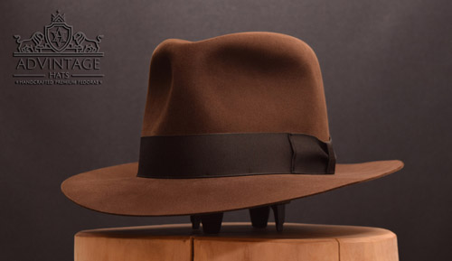 Temple Fedora hat in True-Sable