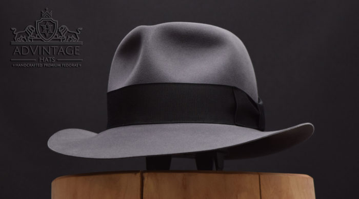 1712mp Custom steel-grey advintage Masterpiece fedora hat hut