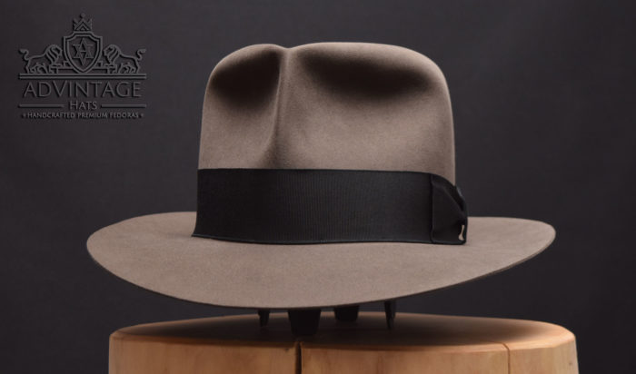 clipper fedora hut hat smoke grey indy indiana jones