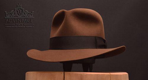 adVintage MasterPiece Crusader Fedora hat in Sable 22