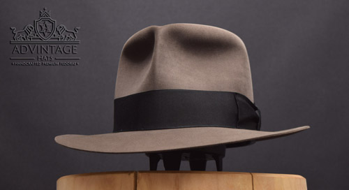 Clipper Fedora hat in Smoke-Grey