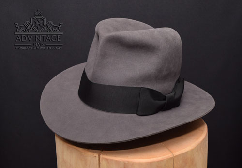 Custom Fedora Hat in Stone-Grey