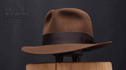 Temple Fedora hat in True-Sable