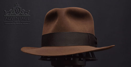 Temple Fedora hat in True-Sable