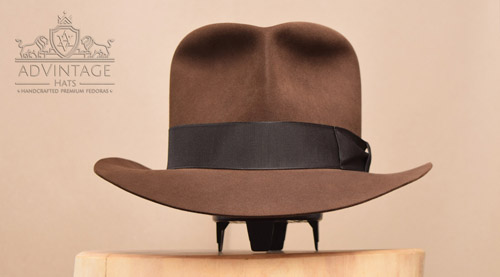 Custom Raider Fedora Hat in True-Sable