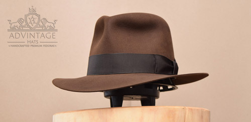 Crusader Fedora hat in True-Sable
