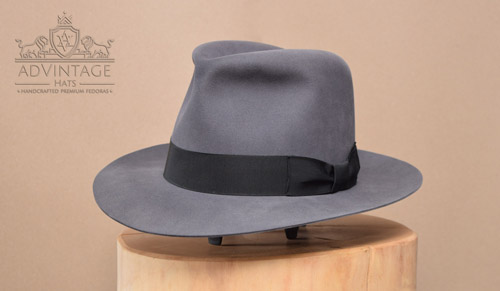 Kingdom Travel Fedora hat in Steel-Grey