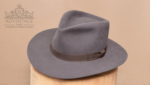 Custom Fedora hat in Imperial Grey (Dr. Alan Grant / ScreenUsed Style)