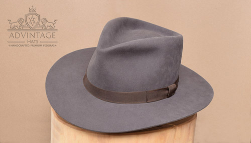 Custom Fedora Hut in Imperial Grey (Dr. Alan Grant / ScreenUsed Style)