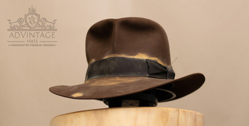 Hero Streets of Cairo Fedora Hat with Distressing in True-Sable