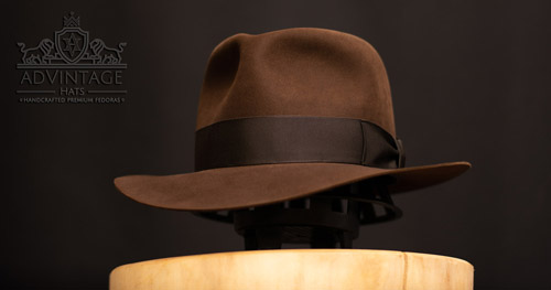 Temple Fedora hat in True-Sable