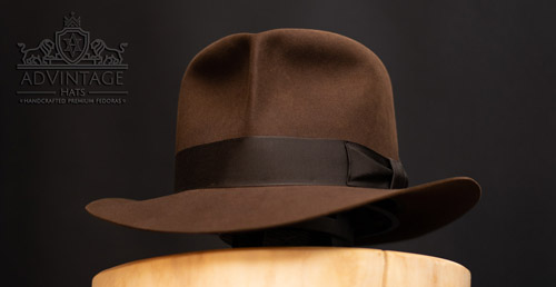 Raider Fedora Hat with Turn in True-Sable