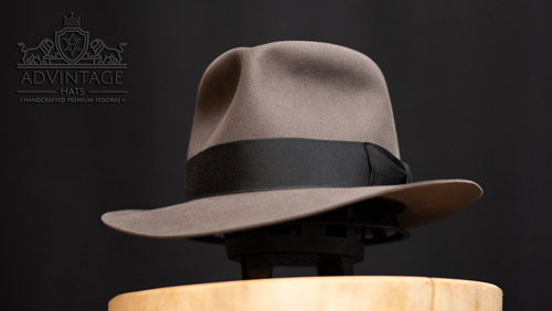 Crusader Fedora Hut in Mouse-Grey