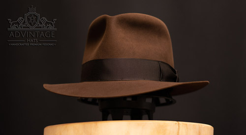 adVintage MasterPiece Crusader Fedora Hut in True-Sable