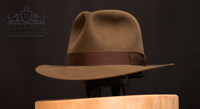 Custom Fedora Hat in Light-Sable
