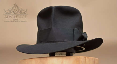 Custom Fedora Hat in black