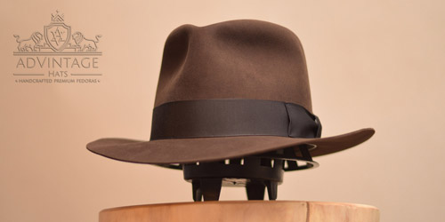 Temple Fedora hat in True-Sable