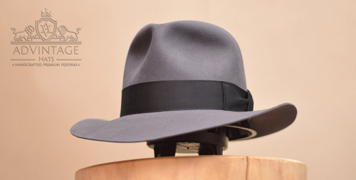 Temple Fedora Hat in Steel-Grey