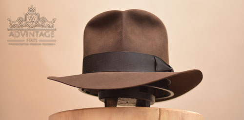 Raider Fedora hat with Turn in True-Sable | adVintage