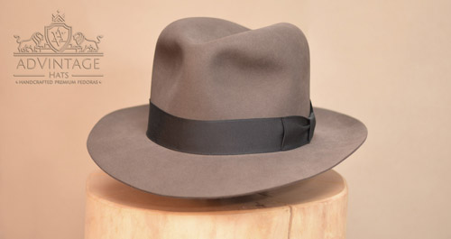 Custom Fedora Hat in Smoke-Grey