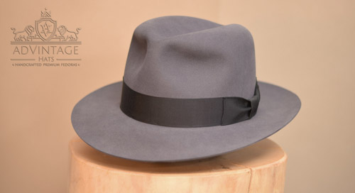 Temple Fedora Hut in Steel-Grey